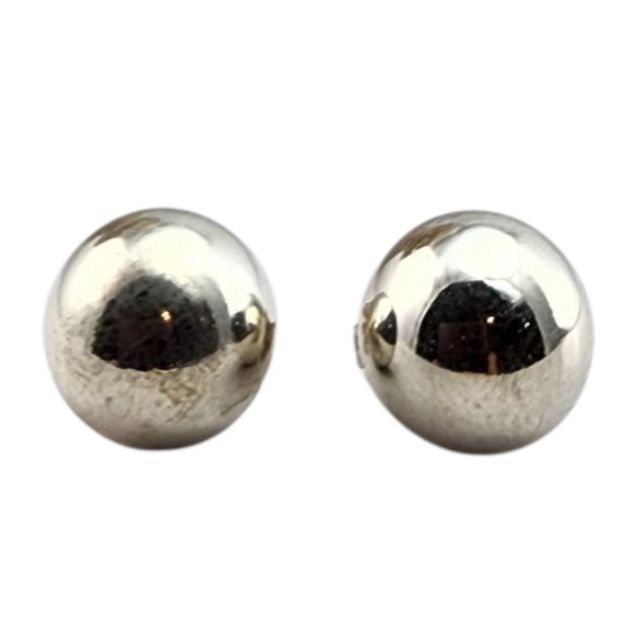Tiffany & Co. Sterling Silver HardWear Ball Earrings #21010 - Picture 1 of 12